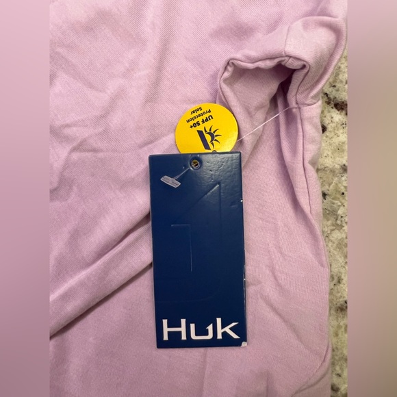 NWT Huk Women’s Waypoint Crew Long Sleeve Tee Large Winsome Orchid Purple - Picture 6 of 11